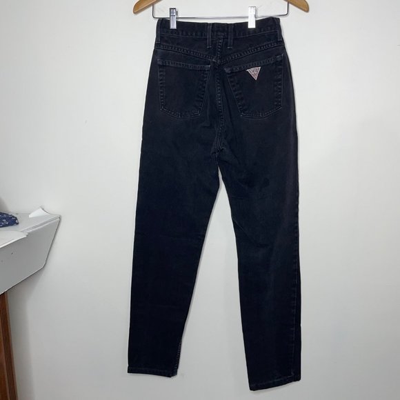 Guess by Georges Marciano Mom Jeans Womens High Rise Black Vintage Size 27 - Picture 5 of 13
